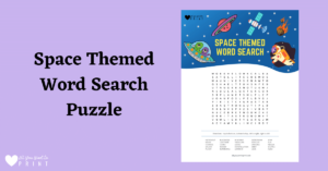 Space Themed Word Search - Free Printable