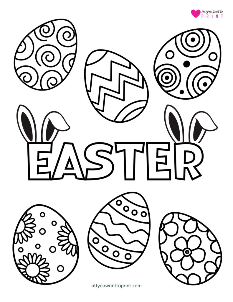 easter coloring pages for kids free printable pdf download