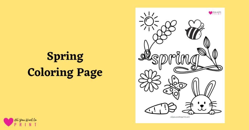 spring coloring pages for kids free printable pdf download